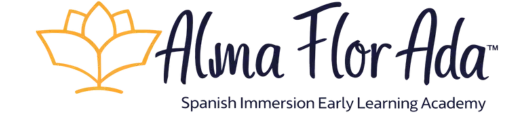 Website homepage for Alma Flor Ada Spanish Immersion Early Learning Academy, Spanish immersion early childhood education